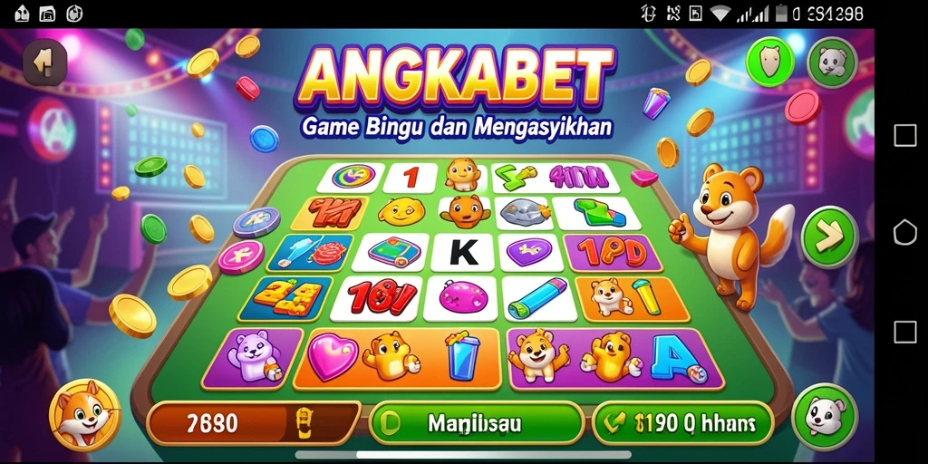 Tampilan seru gameplay Bingo di ANGKABET