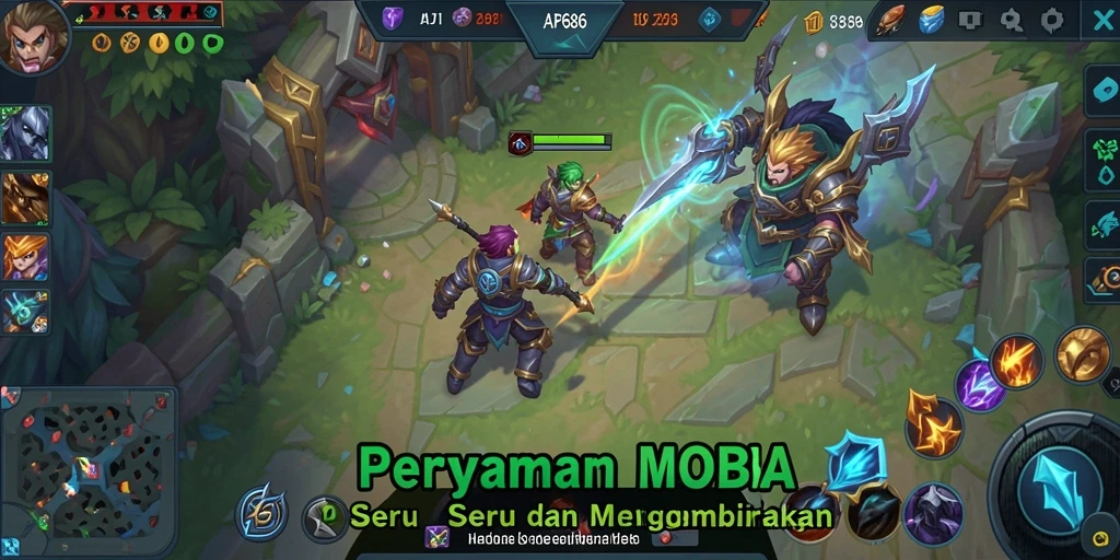 Tangkapan layar gameplay AP686 menunjukkan pertempuran seru antar karakter.