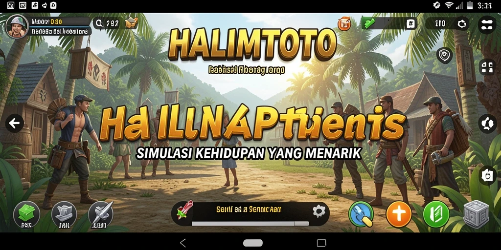 Screenshot menunjukkan gameplay menarik di dunia HALIMTOTO.