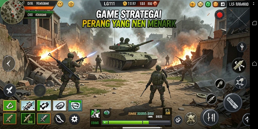 Tangkapan layar gameplay LG111 yang menunjukkan pertempuran seru.