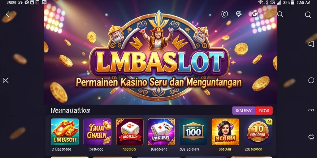 Screenshot gameplay LMBASLOT yang menunjukkan aksi permainan Kasino yang seru.