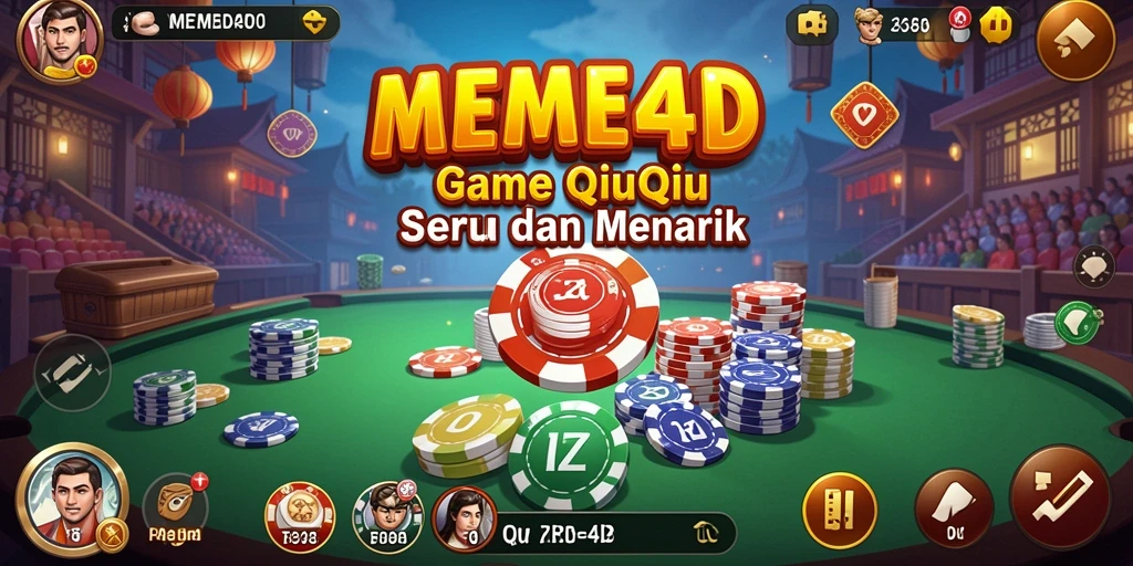 Screenshot gameplay QiuQiu di MEME4D yang seru.