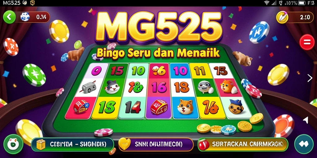 Tampilan menarik dari gameplay Bingo di MG525.