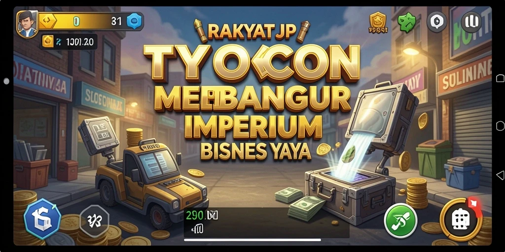 Screenshot gameplay RAKYATJP yang menampilkan strategi bisnis yang menarik.