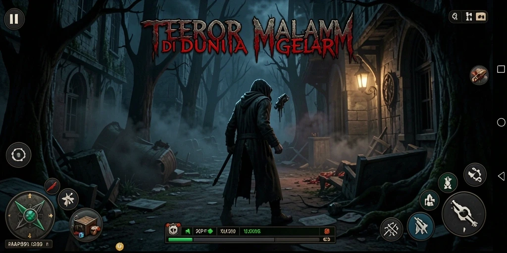 Tangkapan layar menampilkan aksi menegangkan dalam permainan Horror.