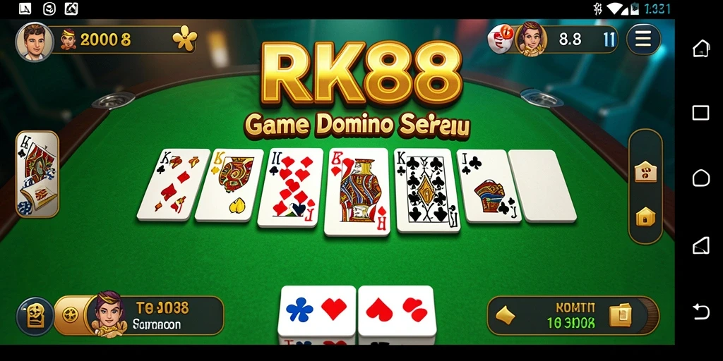 Screenshot gameplay RK88 menampilkan suasana seru permainan Domino.