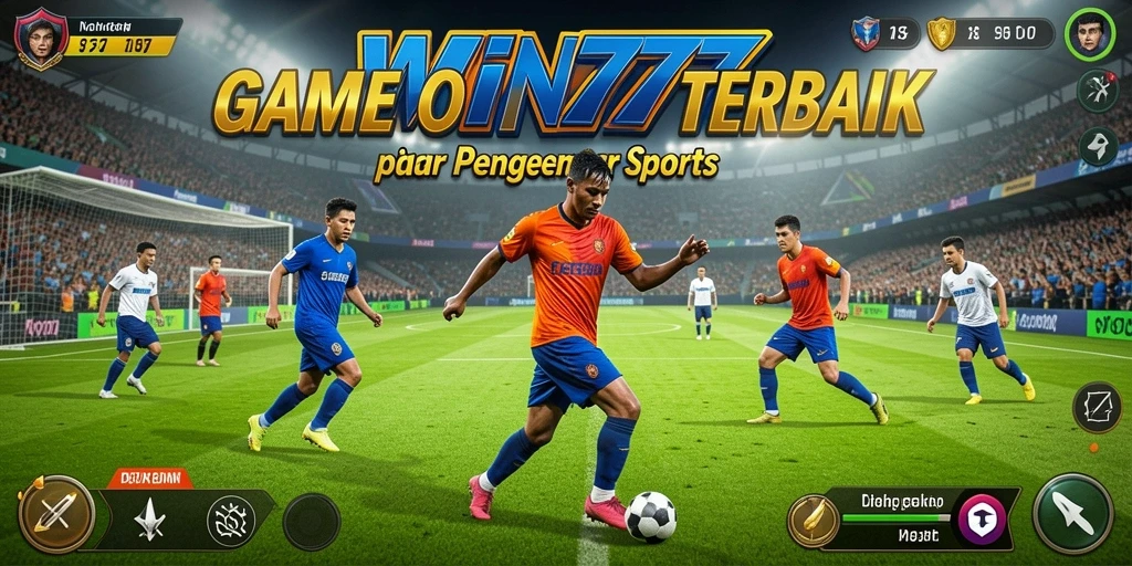 Screenshot gameplay WIN777 menampilkan aksi olahraga yang mendebarkan.