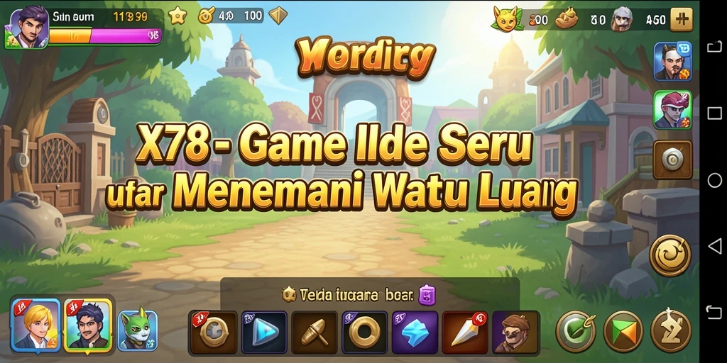 Tampilan gameplay X78 yang mengasyikkan dan penuh warna.